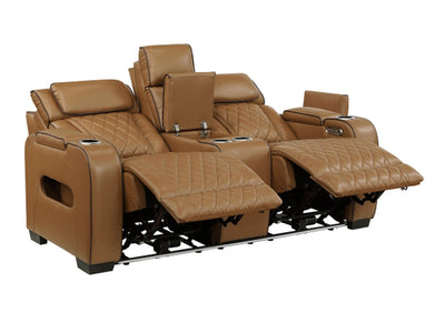 9516 Faux Leather Recliner Living Room Set