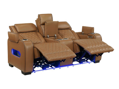 9516 73.5" Wide Faux Leather Recliner Loveseat