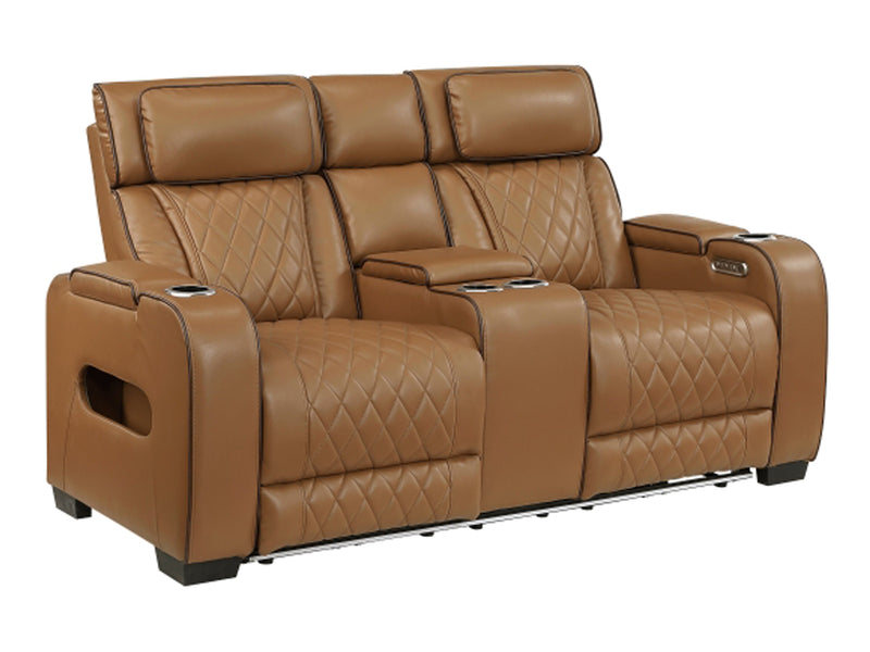 9516 73.5" Wide Faux Leather Recliner Loveseat