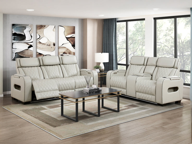 9516 73.5" Wide Faux Leather Recliner Loveseat