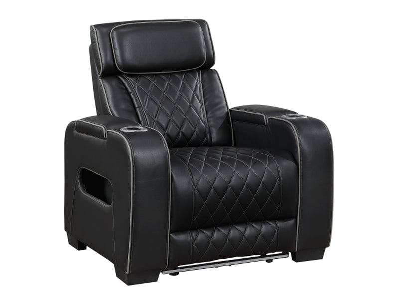 9516 37.5" Wide Faux Leather Recliner Armchair