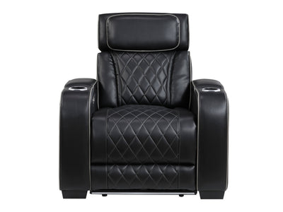 9516 37.5" Wide Faux Leather Recliner Armchair