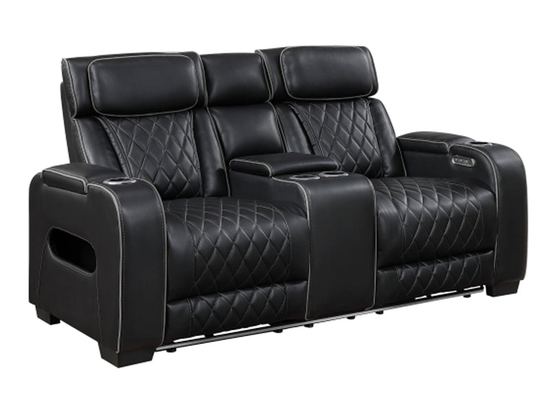 9516 73.5" Wide Faux Leather Recliner Loveseat