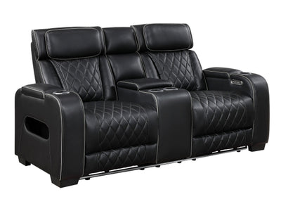 9516 Faux Leather Recliner Living Room Set