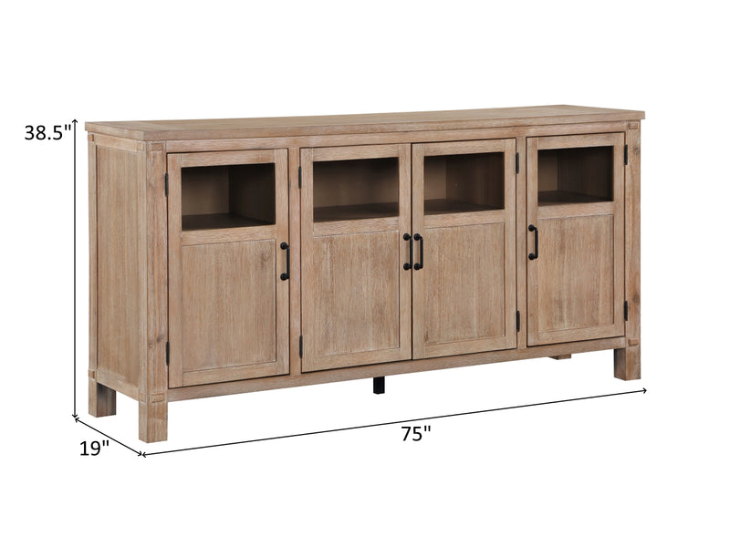 Aberdeen 5848 75" Wide 4 Door Buffet