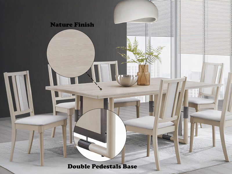 Marta 72" Wide 6 Person Dining Table