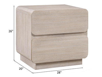 Adagio 26" Tall 2 Drawer Nightstand