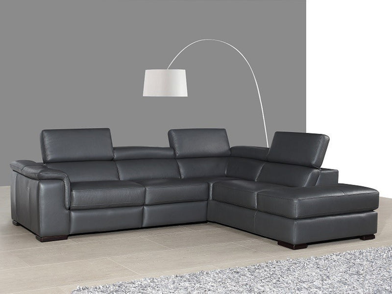 Agata 110.3" / 91.8" Wide Leather Sectional