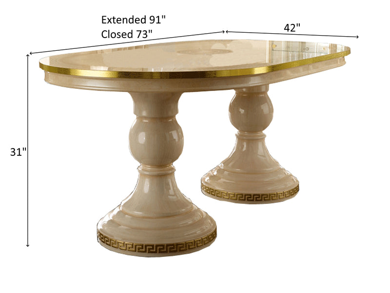 Aida 91" / 73" Wide Extendable Dining Table