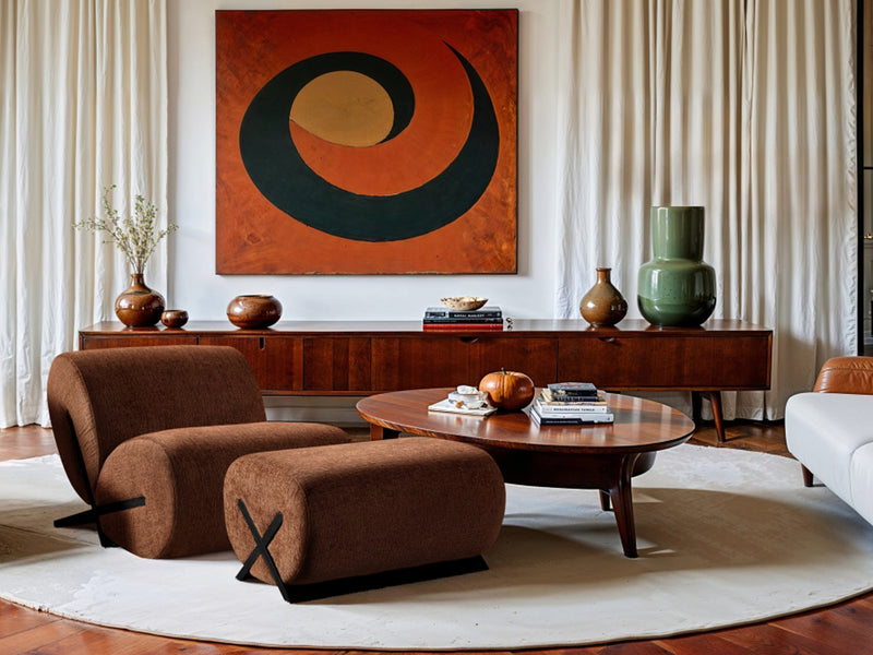 Akira 31.5" Wide Fabric Upholstered Ottoman