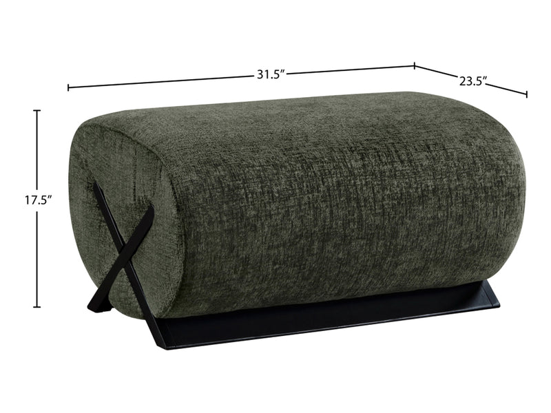 Akira 31.5" Wide Fabric Upholstered Ottoman