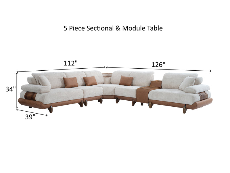 Allegra Modular Extendable Sectional