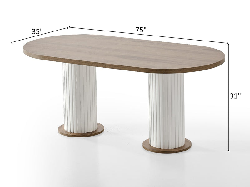 Bohem 75" Wide 6 Person Dining Table