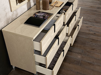 Ambra 68" Wide 6 Drawer Dresser With Mirror