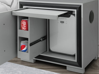 Amelia Glo 25" Tall Nightstand With Cooler And Speaker