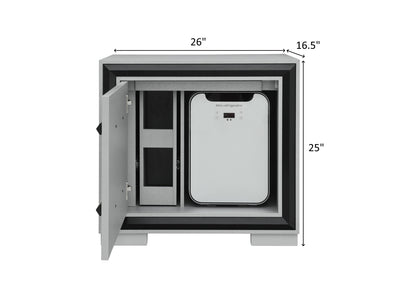 Amelia Glo 25" Tall Nightstand With Cooler And Speaker