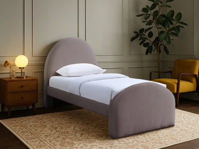 Andaz Chenille Fabric Upholstered Twin Platform Bed