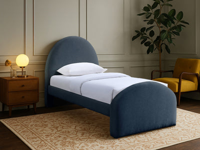 Andaz Chenille Fabric Upholstered Twin Platform Bed
