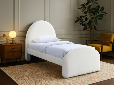 Andaz Chenille Fabric Upholstered Twin Platform Bed