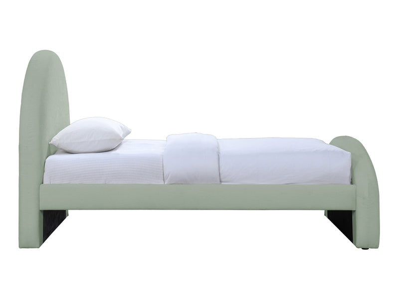 Andaz Chenille Fabric Upholstered Twin Platform Bed