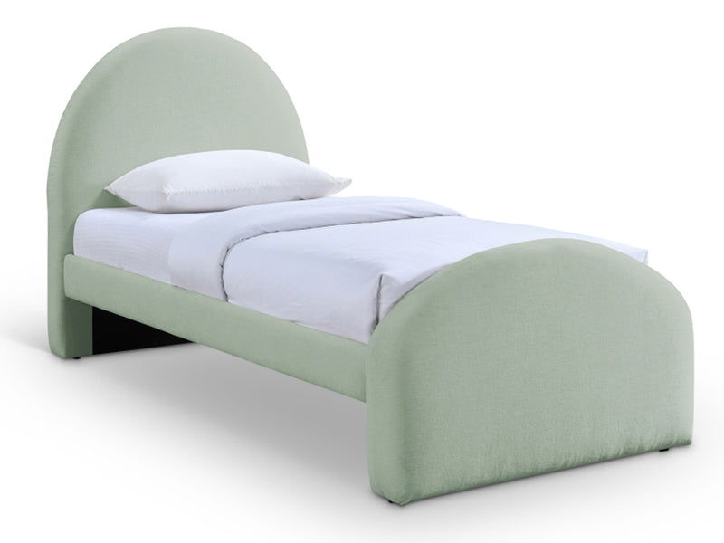 Andaz Chenille Fabric Upholstered Twin Platform Bed