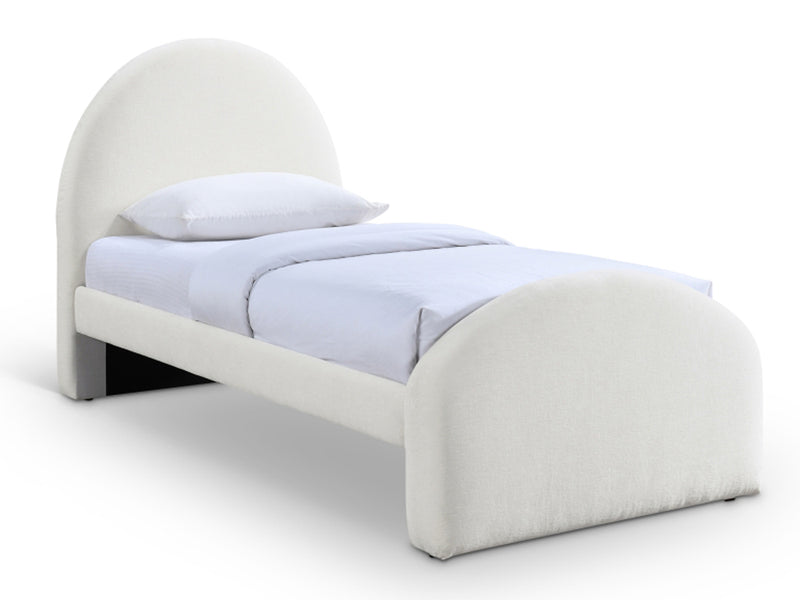 Andaz Chenille Fabric Upholstered Twin Platform Bed
