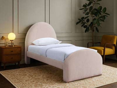 Andaz Chenille Fabric Upholstered Twin Platform Bed