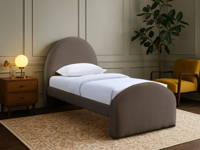 Andaz Chenille Fabric Upholstered Twin Platform Bed