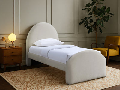 Andaz Chenille Fabric Upholstered Twin Platform Bed