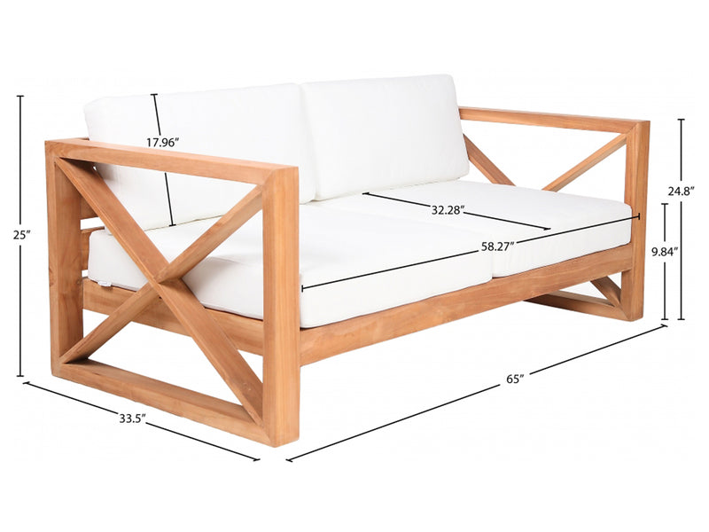 Anguilla 65" Wide Patio Loveseat