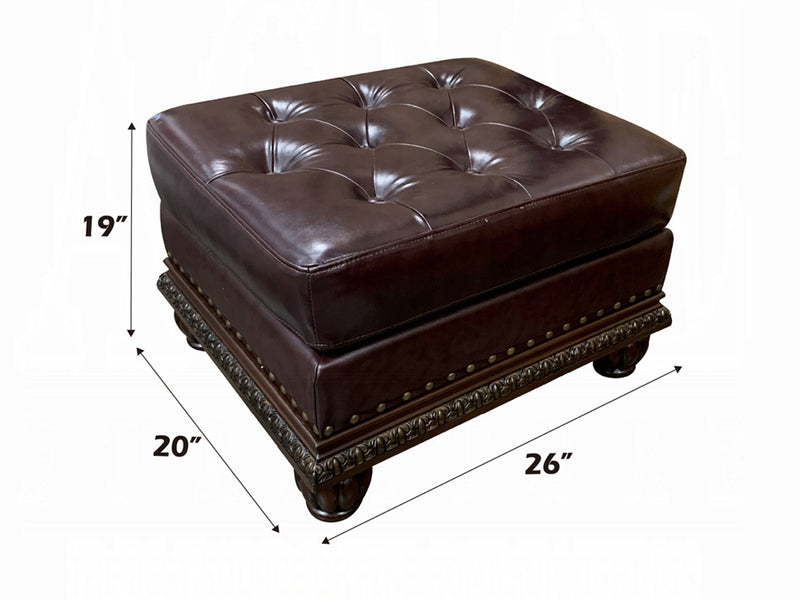 Anondale Top Grain Traditional Leather Living Room Set
