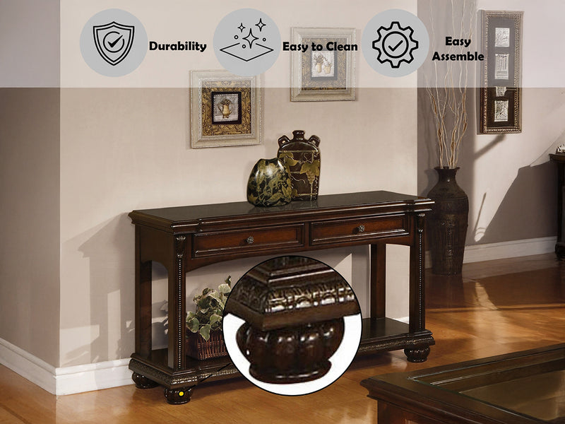 Anondale Top Grain Traditional Leather Living Room Set