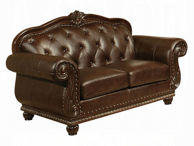 Anondale Top Grain Traditional Leather Living Room Set