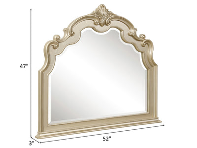 Antoinetta 70.7" Wide 9 Drawer 2 Door Traditional Dresser With Mirror