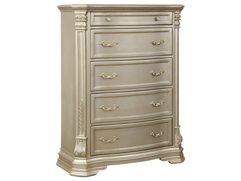 Antoinetta 44.5" Wide 5 Drawer Traditional Chest