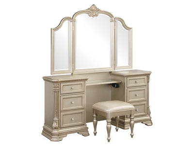 Antoinetta 66.7" Wide 4 Drawer Makeup Vanity Set