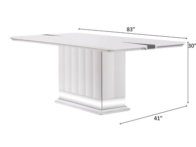 Aqua 83" Wide 6-8 Person Dining Table