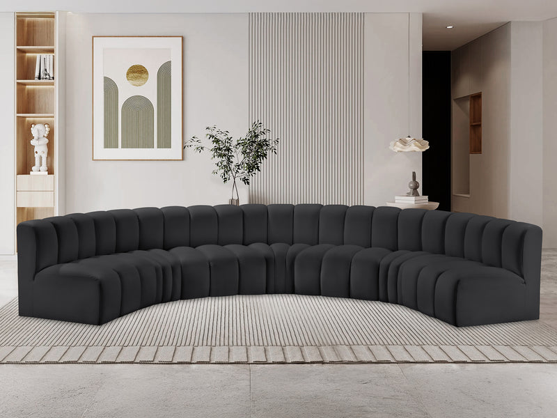 Arc 162" Wide Vegan Leather Oval Sectional