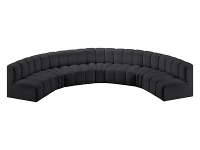 Arc 162" Wide Vegan Leather Oval Sectional