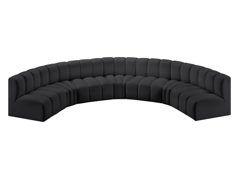 Arc 162" Wide Vegan Leather Oval Sectional