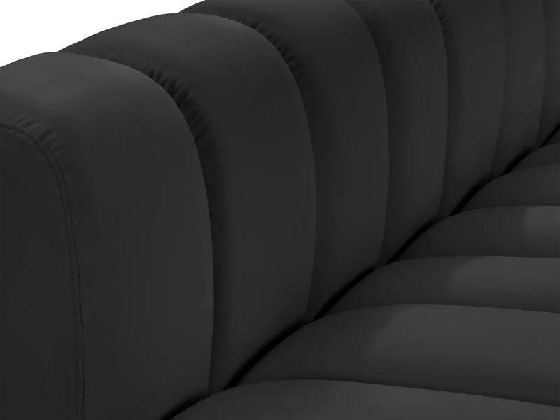 Arc 108" Wide Vegan Leather Modular S Sectional