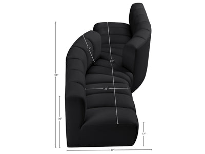 Arc 108" Wide Vegan Leather Modular S Sectional