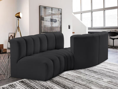 Arc 108" Wide Vegan Leather Modular S Sectional