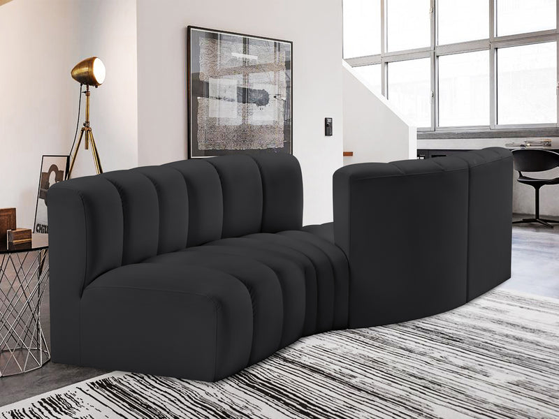 Arc 108" Wide Vegan Leather Modular S Sectional