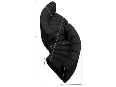 Arc 102" Wide Vegan Leather Modular S Sectional