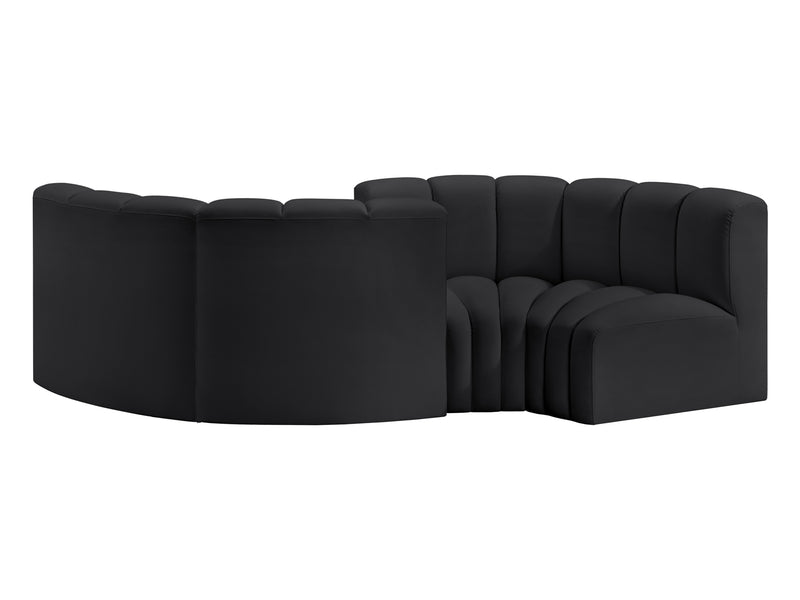 Arc 108" Wide Vegan Leather Modular S Sectional