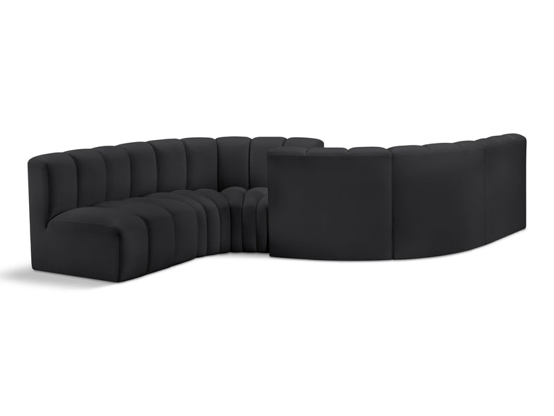 Arc 145" Wide Vegan Leather Modular S Sectional