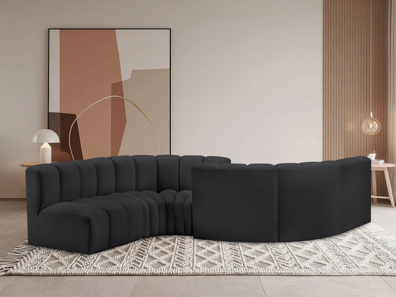 Arc 145" Wide Vegan Leather Modular S Sectional