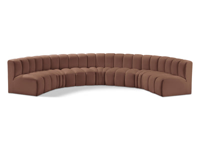 Arc 162" Wide Vegan Leather Oval Sectional