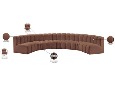 Arc 162" Wide Vegan Leather Oval Sectional